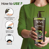 Sesa Ayurvedic Medicinal Shampoo Hairfall Control Anti Dandruff Shampoo Infused with 17 Ayurvedic Herbs Smooth & Shiny Hair For Men & Women (500 ml (Pack of 2))