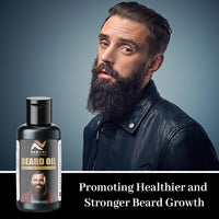 Beard Oil, Menthol Fresh with Growth Extract, 50 ml, Black (Pack Of 1)