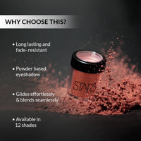 Stars Cosmetics Eyeshadow Pigment Powder, Blue - Heavily Pigmented, Shiny & Luminous, Medium Coverage, Easy Blend, Glitter Effect, Long-Lasting Eye Makeup, 4g