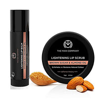 The Man Company Lip Care Combo With Lip Scrub & Lip Balm For Dry & Chapped Lips | Lightening & Brightening Dark Lips | For Soft, Supple & Damaged Lips - 14Gm, White