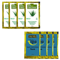 INDUS VALLEY Hair Eaze Spa 4 Sachets and CP Shampoo 4 Sachets Hair Care Combo (120 ml)
