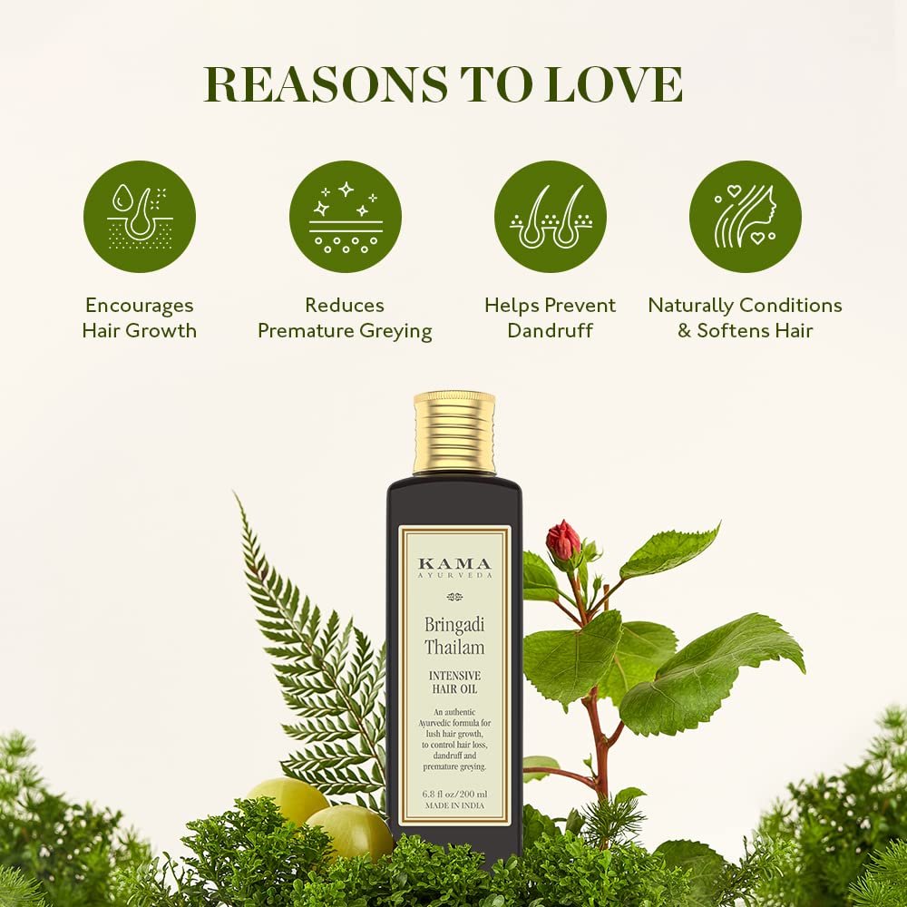 Kama Ayurveda Bringadi Hair Cleanser, 200 ml & Kama Ayurveda Bringadi Intensive Hair Treatment, 100ml