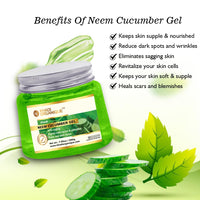 Khadi Organique Aloe Vera Gel with Neem & Cucumber for Face, Body & Hair | Deep Hydrating, Soothing & Moisturizing Aloe Vera Gel for Dry Skin & Hair | Organic Moisturizing Gel for Women & Men - 200gm