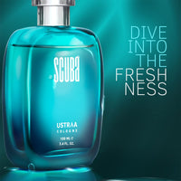 Ustraa Scuba Cologne - 100ml - Perfume for Men | With lively, spicy and deep aquatic notes | Ideal for day occasions | Long-lasting fragrance with no gas