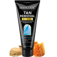 MANCODE DeTan Scrub – Tan Removes Blackheads | Brightens Skin | De-Tan Face Scrub | Exfoliates & Renews Skin Cells- 100ml