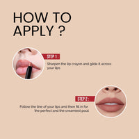 Seven Seas Matte Mood Non Transfer Crayon Lip Color With Sharpner | Matte Finish | Long Lasting Crayon Lip Color for Women (Choco Mud)