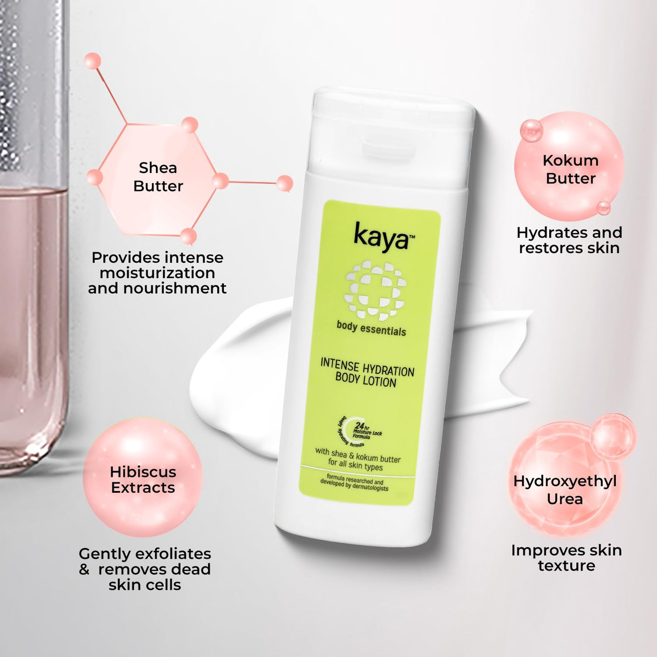 Kaya Clinic Intense Hydration Body Lotion, 200ml Enriched With Shea Butter, 24 Hours Moisture Lock Formula, Hydrating Body Lotion for All Skin Types