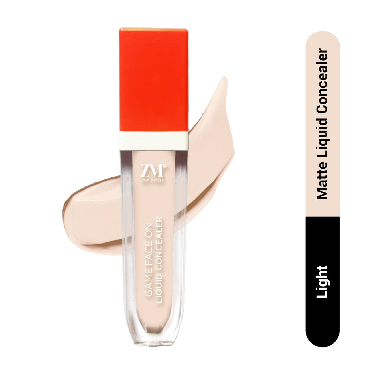 ZM Zayn & Myza Liquid Concealer for Face Makeup | Buildable Coverage | Easily Blendable | Conceals Dark Circles & Blemishes | Flawless Matte Finish, Sweatproof | Shade - Light, 6 ml