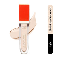 ZM Zayn & Myza Liquid Concealer for Face Makeup | Buildable Coverage | Easily Blendable | Conceals Dark Circles & Blemishes | Flawless Matte Finish, Sweatproof | Shade - Light, 6 ml