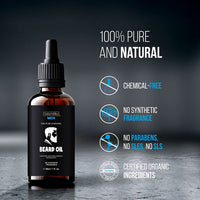 INDUS VALLEY men 100% Pure and Natural Beard Oil, Contains Certified Organic Ingredients - (30ml)