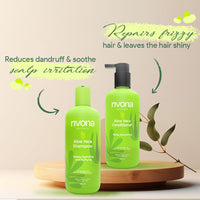 Rivona Naturals Aloe Hair Nourishing Shampoo and Conditioner Set |Natural Hair Care Duo with Aloe Vera & Neem Extracts for Deep Cleansing, Hydration, and Scalp Nourishment| 500ml