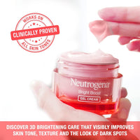 Neutrogena Bright Boost Gel Face Cream | Glowing Skin w/Neoglucosamine | Dark Spot Reduction | Oil-Free, Alcohol-Free, Non-Comedogenic | For Men & Women | 15 ml (Pack of 1)