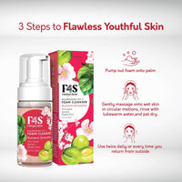 F4S Food for Skin Nourishing Face Foam Cleanser |Rich in Superfoods Kakadu Plum, Chia seeds, Spinach | Vitamin C& Anti-oxidants | Gentle cleansing |Skin Hydration & Brightening | All Skin Types |100ml