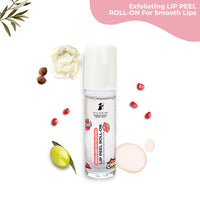 Pilgrim Spanish Squalane Lip Peel Roll-on with lactic acid & hyaluronic acid |Squalane exfoliating lip peel for soft & glossy lips | Hydrating dry & flaky lips |Women & Men's | 6 ml (Transparent)