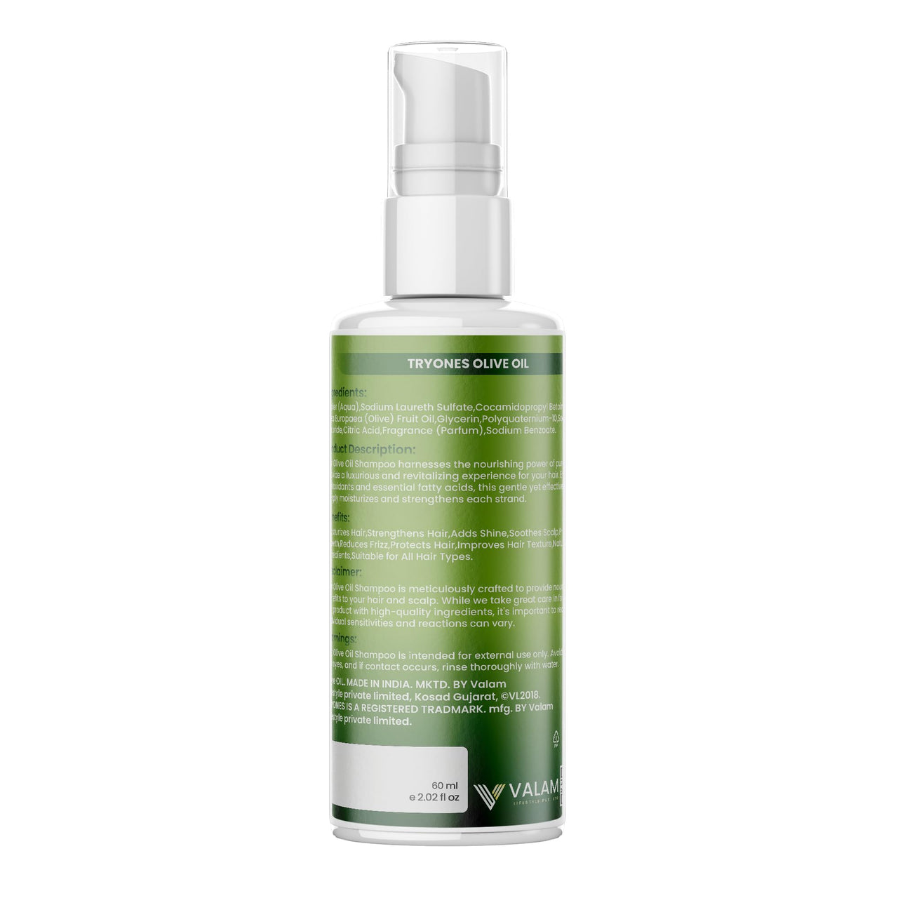 TryOnes Hair Oil Premium Olive Oil Infused With Coconut Oil 60 ML For Hair Growth, Hair Fall Control & Skin Care