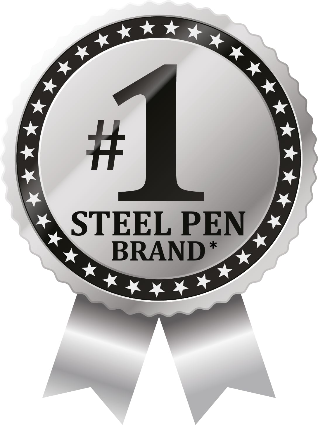 F-301 Retractable Ballpoint Pen, Stainless Steel Barrel, Fine Point, 0.7mm, Blue Ink, 12-Pack