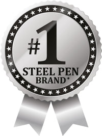 F-301 Retractable Ballpoint Pen, Stainless Steel Barrel, Fine Point, 0.7mm, Blue Ink, 12-Pack