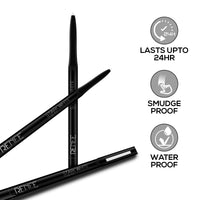 RENEE Kajal Pen with Sharpener - Stark White 0.35gm 24 Hrs Stay Long Lasting Kohl Pencil, Matte Finish, Rich Color Payoff, Smudge & Water Proof with One Swipe Application Formula