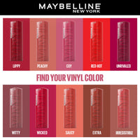 Maybelline New York SuperStay Vinyl Ink Liquid Lipstick - Saucy, Instant Shine & Transfer Proof. SuperStay Vinyl Ink Liquid Lipstick Last Up To 16 Hours, Enriched With Vitamin E & Aloe | 4.2ml