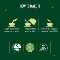 Chaayos Adrak Elachi Instant Tea Premix - Low Sugar (30 Sachets) | Instant Ginger Tea | Premix Adrak Elachi Sachets | Cardamom Chai