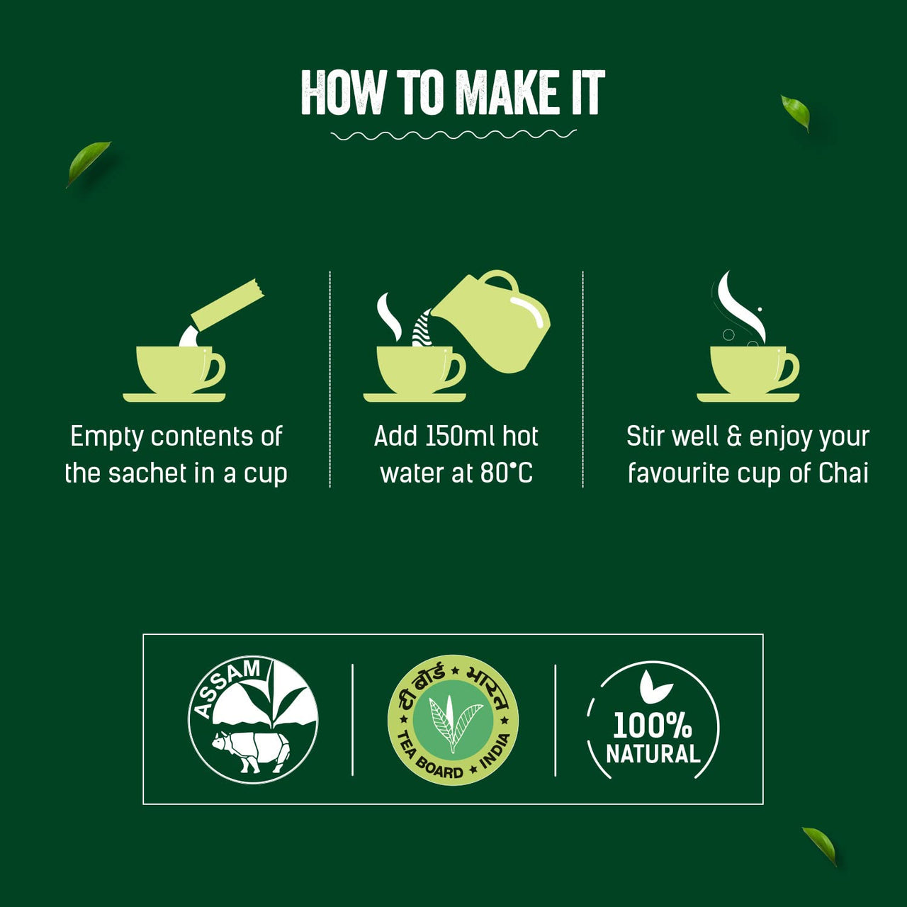 Chaayos Instant Adrak Elaichi Premix - 15 Sachets, 180g