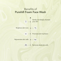 Purehill Foam Face Wash with Mandarin and Niacinamide for Clear, Bright and Flawless Skin Suitable for All Skin Types, 100 ML