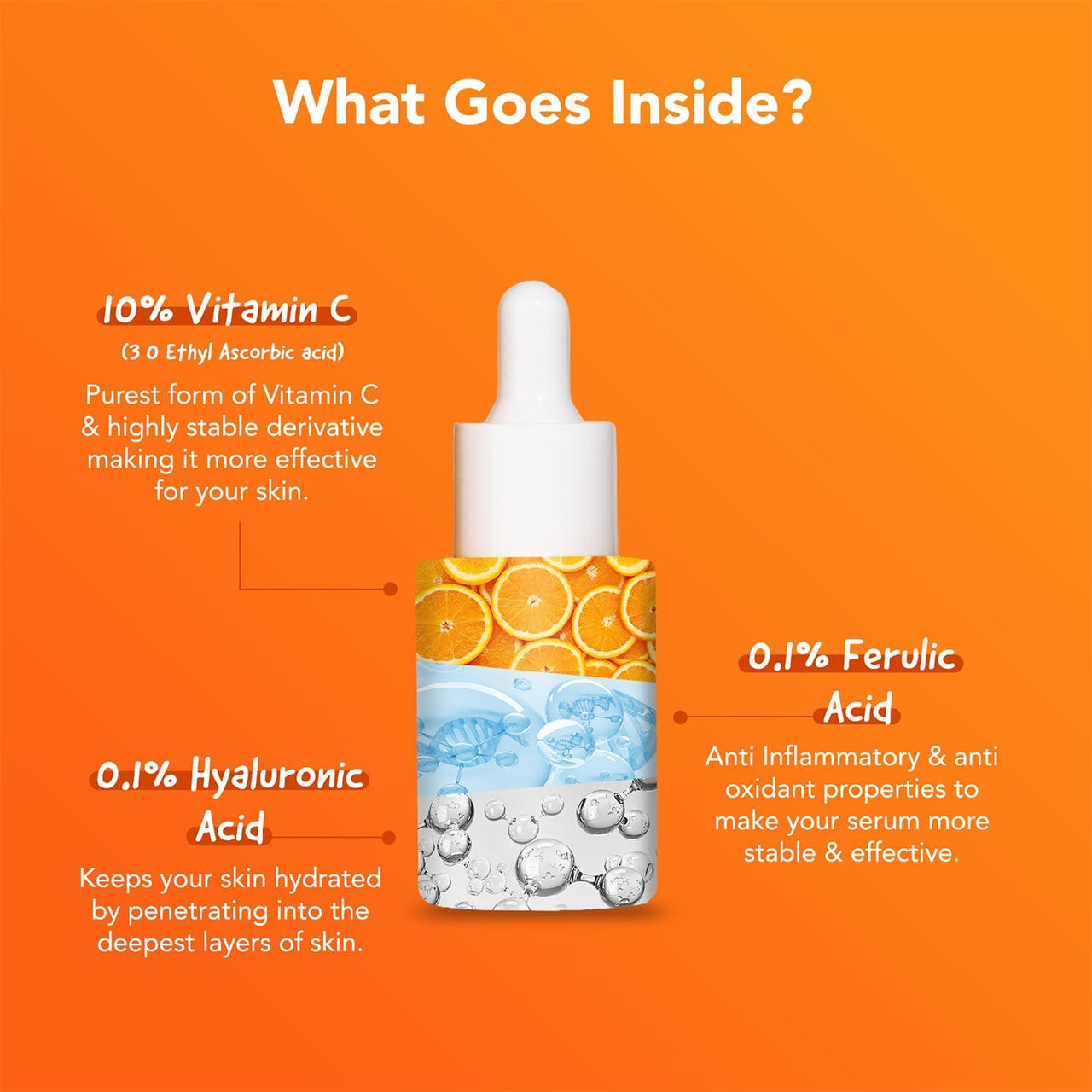 Bellavita C GLOW Face Serum | Vitamin C Serum 10%, 0.1% Ferulic Acid & Hyaluronic Acid | 99% Pure Form of Vitamin C,for Glowing Skin, Reduce Dark Spots Non-Irritating | Non-Sticky | Brightening Vit C Formula For Men and Women |All Skin Types 30 ml
