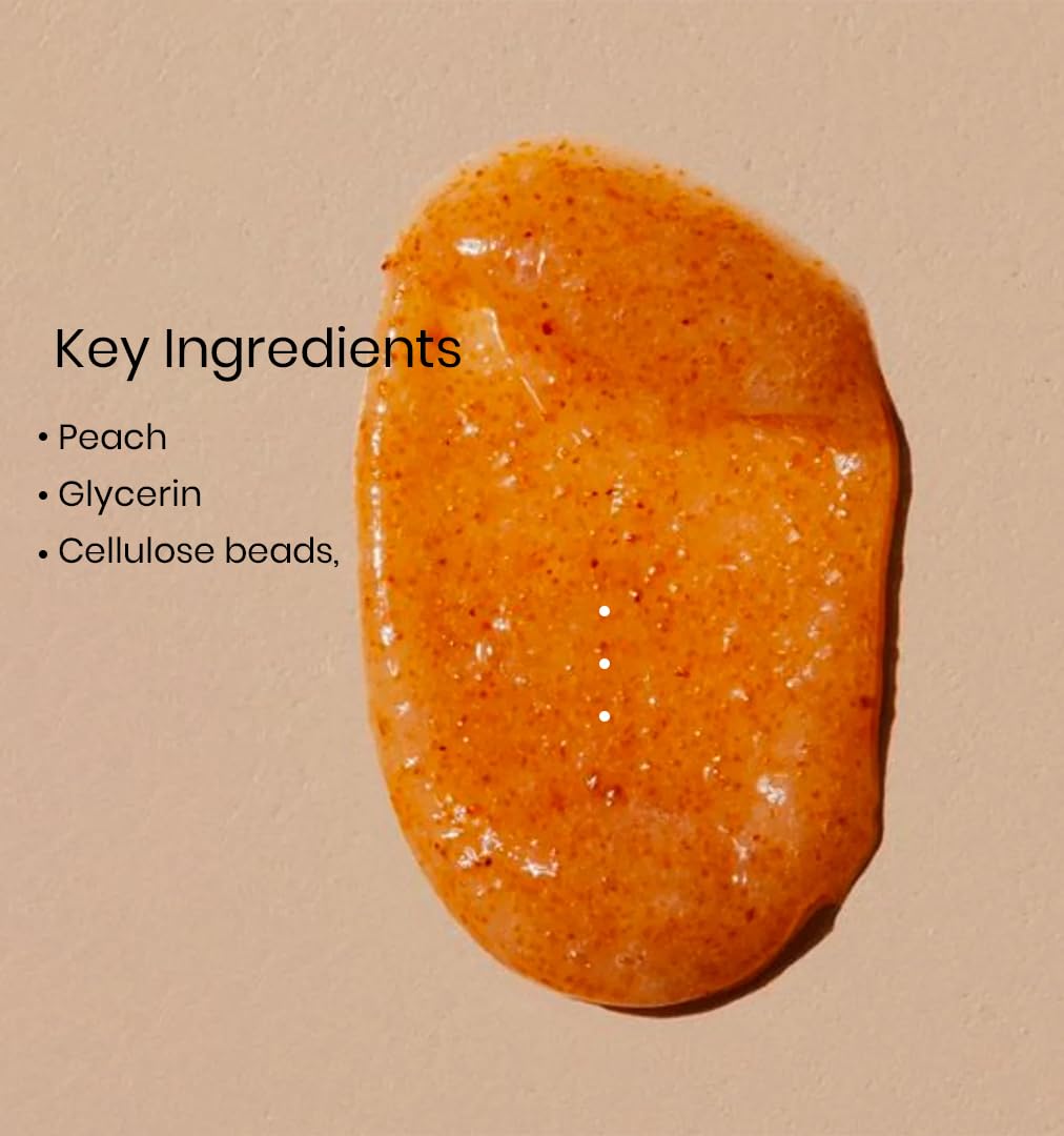 BiE Peach Sunrise Body Scrub | Gentle Exfoliator | Infused with Squalane | Glycerin | Peach Extracts | 200ml