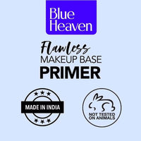 Blue Heaven Flawless Makeup Base Primer | Smooth & Long-Lasting Base | Pores & Fine Lines Minimizer Primer for Face makeup | Silk Matte Finish | Non-Greasy and Oil-Free | Silicon Gel-Based Infused with Aloe Extracts | 16ml