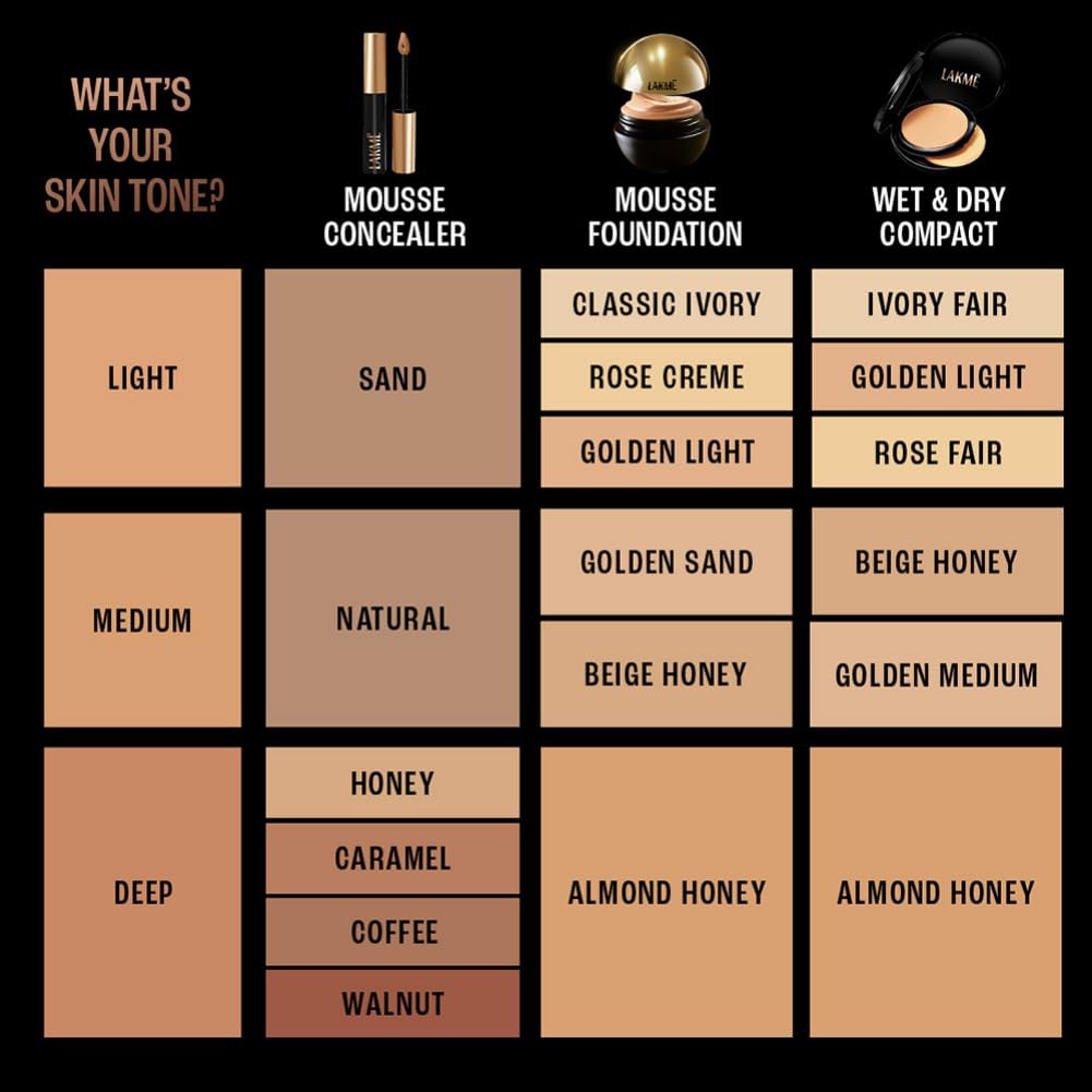 Lakmé Xtraordin-Airy Full Mattreal Mousse 01 Classic Ivory Fair, 25G