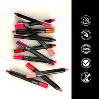 Glam21 Lip Seduction Non- Transfer Crayon Lipstick up to 12 Hours Stay | Lightweight & Longlasting|Creamy Matte | Smudge Proof - 2.8gm|Purple Mousse|12