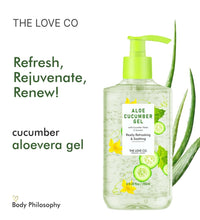 THE LOVE CO. Aloe Vera & Cucumber Extract Gel - 250ml | Refreshing Hydration & Soothing Formula | Natural Moisturizer for Face and Body | Suitable for All Skin Types