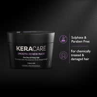Godrej Professional Keracare Smooth Renew Mask (200g) | Manages dryness and frizz | Enriched with Macadamia Oil & Hydrolyzed Wheat Protein