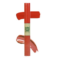 Koe Beauty Double Dip | Cherry Berry & Glaze | Bold Cherry Red Matte Lipstick (2ml) Plus Soft Shimmer Lip Topper (2ml) | Perfect Balance of Color & Shine