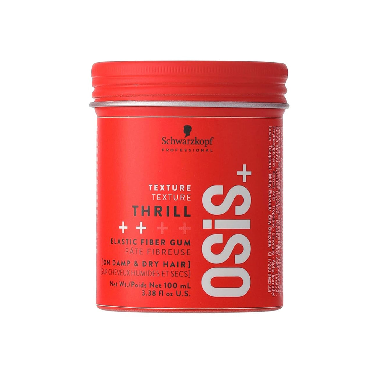 Schwarzkopf Professional Osis+ Thrill Elastic Clay Hair Styling Fibre Gum I Enhances Defination And Shine I Easy To Apply And Wash I Vegan | Tames Frizz And Fly Aways | 100 Ml