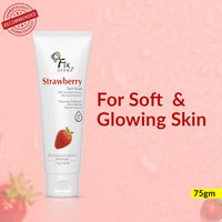 Fixderma Strawberry Face Wash with Vitamin E & Strawberry Extract | Face Wash & Face Cleanser | Face Wash for Oily Skin (All Type Skin) | Face Wash for Women & Men - 75g