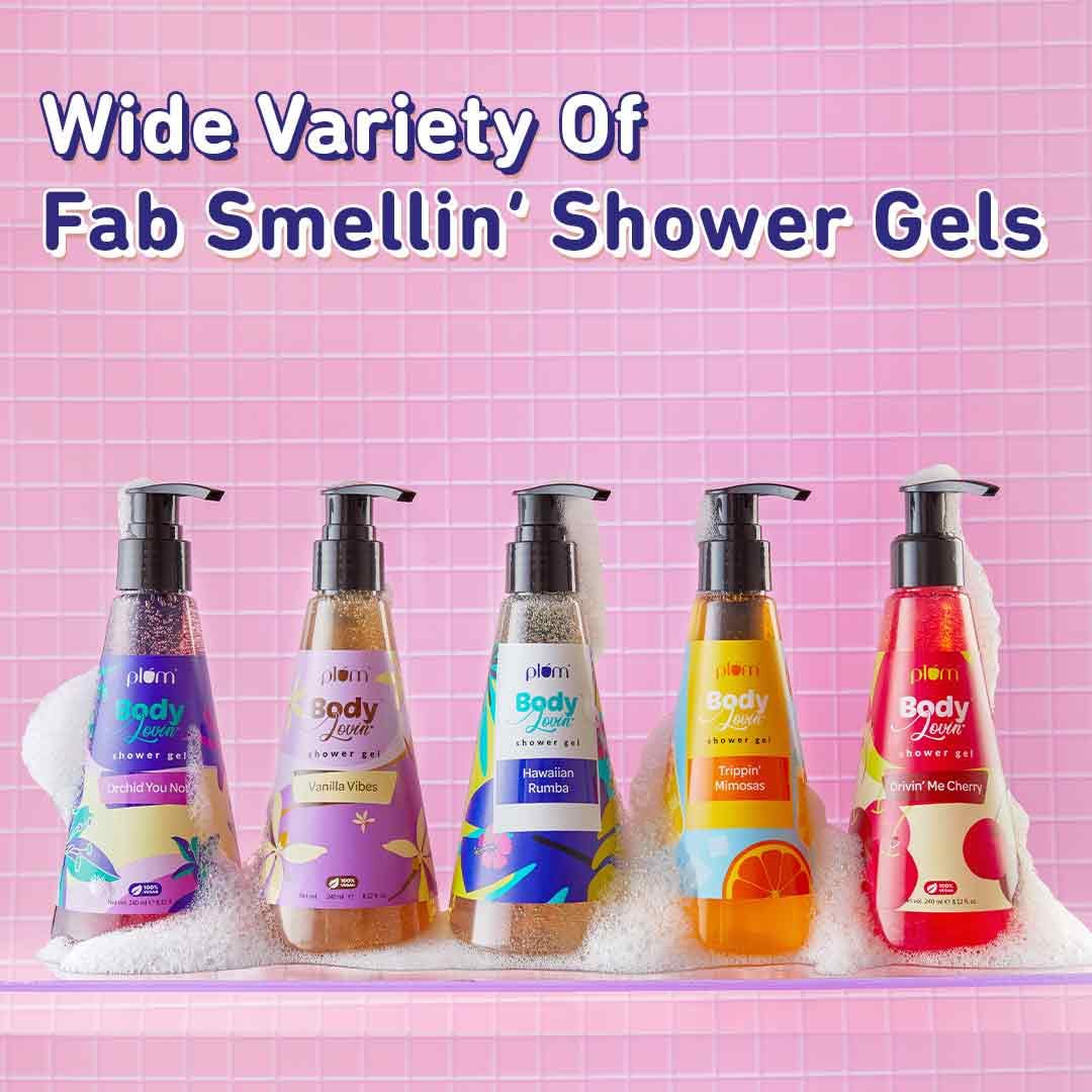 Plum BodyLovin' Orchid-You-Not Shower Gel | SLS-Free Body Wash For Women | Long Lasting Fresh Floral Fragrance | Aloe-Infused Nourishing Body Cleanser For Soft & Smooth Skin (240 ml) (Pack of 2)
