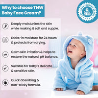 TNW-THE NATURAL WASH Baby Face Cream 50gm | With Hibiscus Extract, Argan & Avocado Oil | For Soft & Nourished Skin | Light, Non-Sticky & Quick Absorbing | 24-Hour Moisturization | For Kids 0-10 Years
