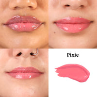 Tint Cosmetics Baby Pink Lip Gloss for Women | Hydrating & High Shine | Lightweight & Non-Sticky with Vitamin-E & Grapeseed Oil | Gloss Lock Technology | All Skin Types | 2.5Ml (Pixie) | FDA Approved