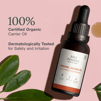 Juicy Chemistry Organic Jojoba Oil, 30 Ml | 100% Pure, Cold Pressed & Virgin | Carrier Oil For Skin, Hair & Cuticles | Naturally Rich In Vitamin E & Ceramides | Deeply Moisturising Anti-Ageing Oil
