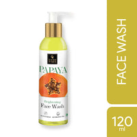 Good Vibes Papaya Brightening Face Wash 120 ml - Radiant Glowing Moisturizing Brightening Anti Ageing Pore Cleansing Formula for All Skin Types, Natural, No Parabens & Mineral Oil, No Animal Testing