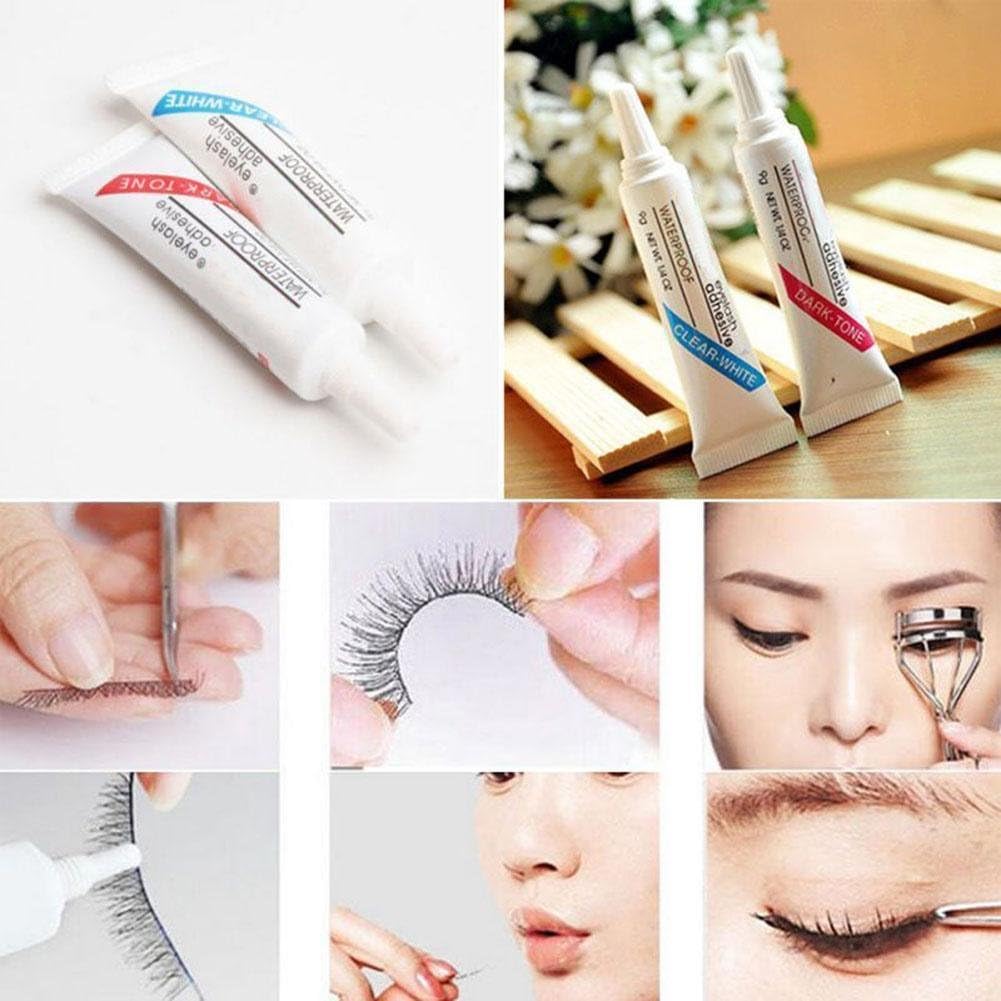 HUDA GIRL Eye Lashes for Women - Black Handmade Natural Thick Long Polyester, 3 Pairs False Eyelashes with Eyelash Glue - Empathetic Reusable Extensions for Womens, Girls - Eyelash with glue Set