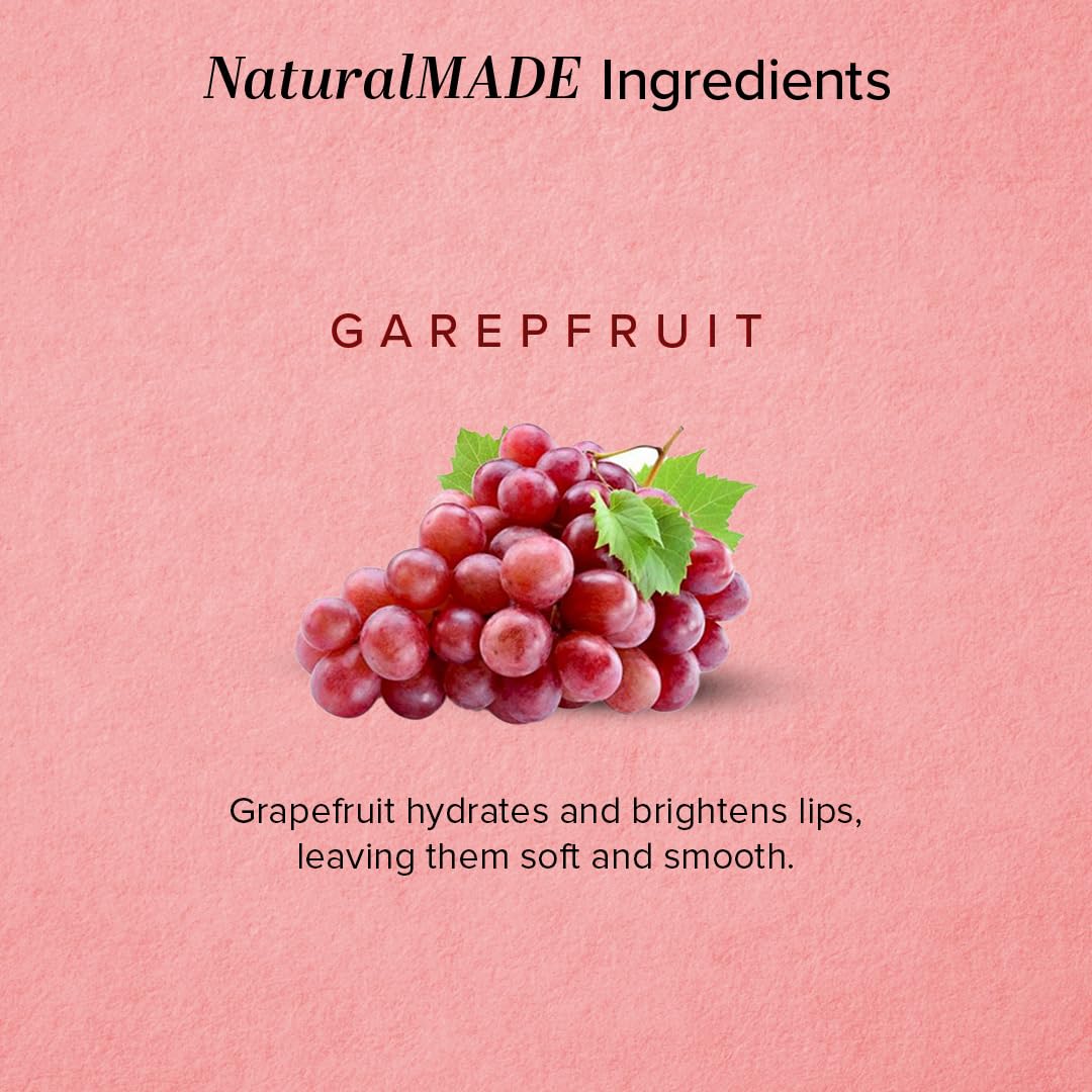 Khadi Natural Wine Grapefruit Lip Balm with Beeswax and Shea Butter, 5g
