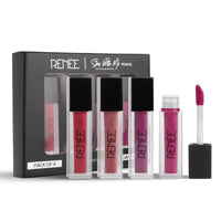 RENEE Hard Black Kajal Pen with Sharpener 0.35gm, Pack Of 2| Matte Finish| Rich Color Payoff| & RENEE Stay With Me Mini Matte Lip Color Juicy Berries 2ml Each| Long Lasting, Light Weight