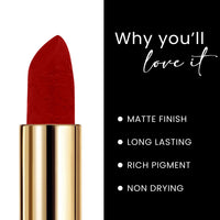 Seven Seas HD Intense Matte Lipstick | Non-Transfer | Lipstick For Women (612-Amaranth, 3.5G)