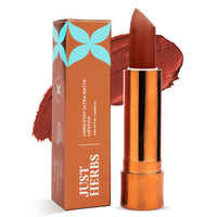 Just Herbs Ultra Matte Bullet Lipstick Nourishing Non Drying and Long Stay Lipsticks for Women 4 g (Hot Mocha)