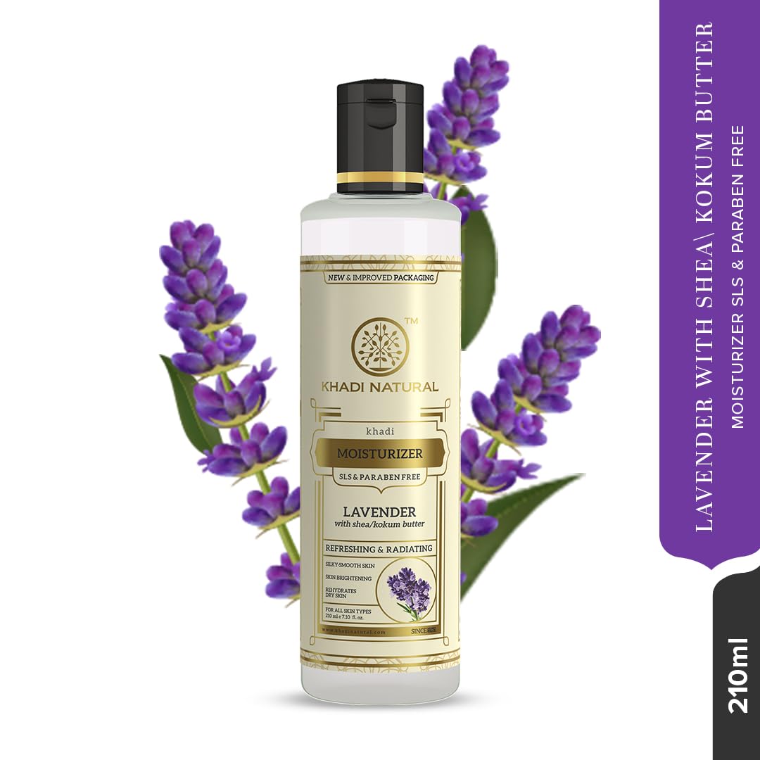 Khadi Natural Lavender Fairness Liquid Moisturiser Sls & Paraben Free