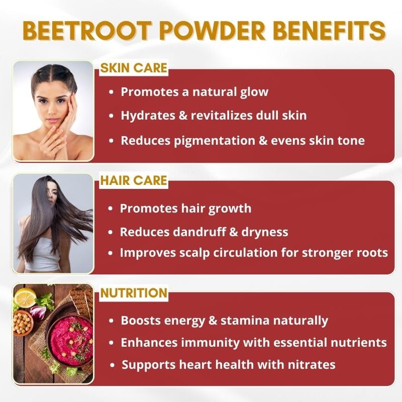 Mystiq Living Beetroot Powder | 100% Pure Organic Beetroot Powder - 100g