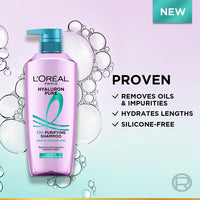 L’Oréal Paris Hyaluron Pure 72H Purifying Shampoo, For oily scalp & dry hair with salicylic and hyaluronic acid, 800 ml