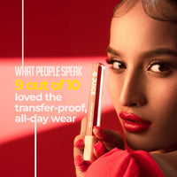 Juice Matte Luxe Lipstick, Vitamin E Enriched, Smudge-Free with Bio Retinol, Moisturizing Lock Technology, SPF 15, Long-Lasting (Red Head - M06)